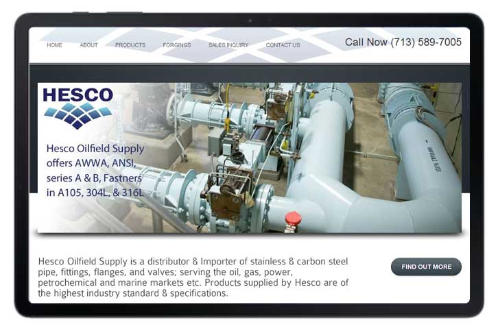 hesco-oil-supply-website-design